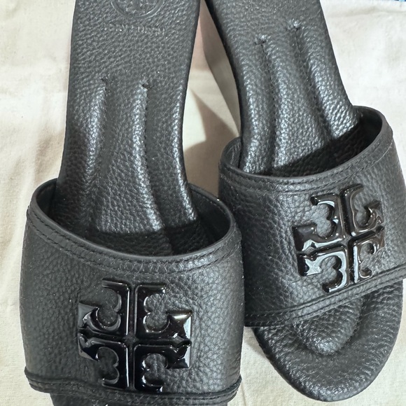 Tory Burch’ Ines Mule Sandal 55mm Black Leather Heeled Slide Size 7 (Never Worn) - Picture 16 of 17